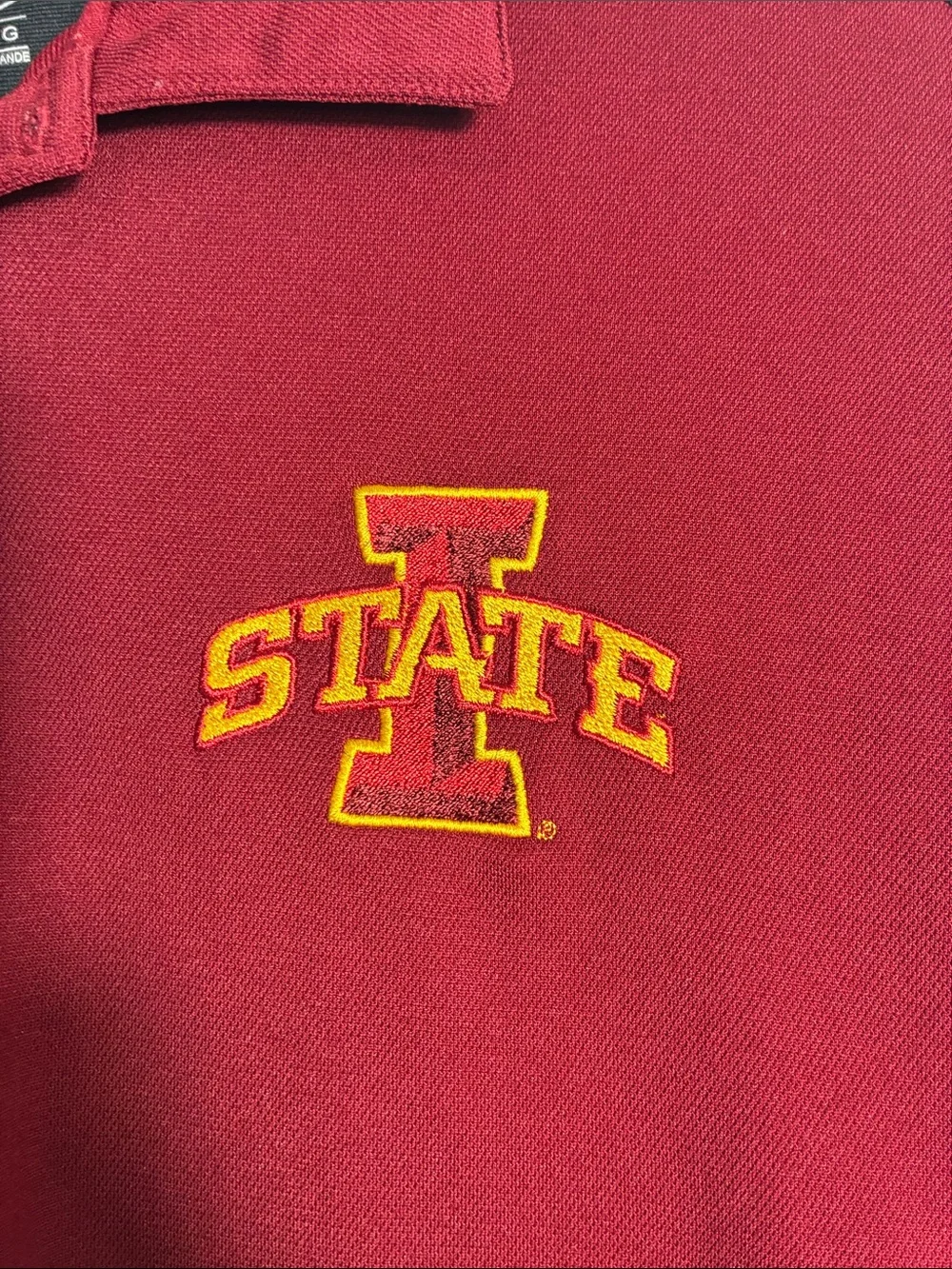Nike Men’s Dri-FIT Iowa State Cyclones Red Polo Shirt Size Large